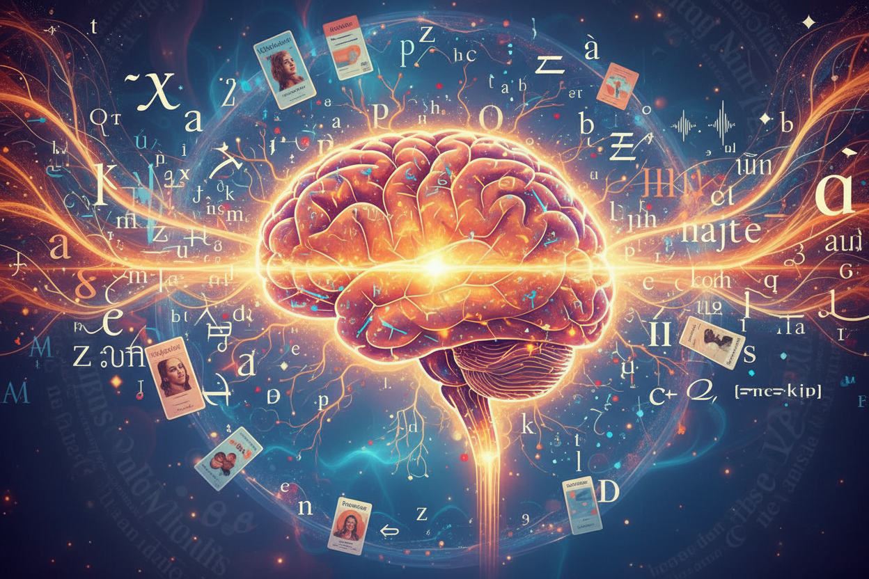 show the brain learning language